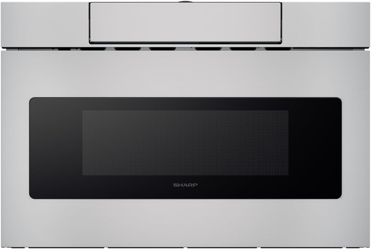 SHARP SMD2470ASY Microwave Drawer Oven, 24-inch, 1.2 Cubic Feet, 950 Watt, Concealed Control Panel with Digital LCD Display, Stainless Steel