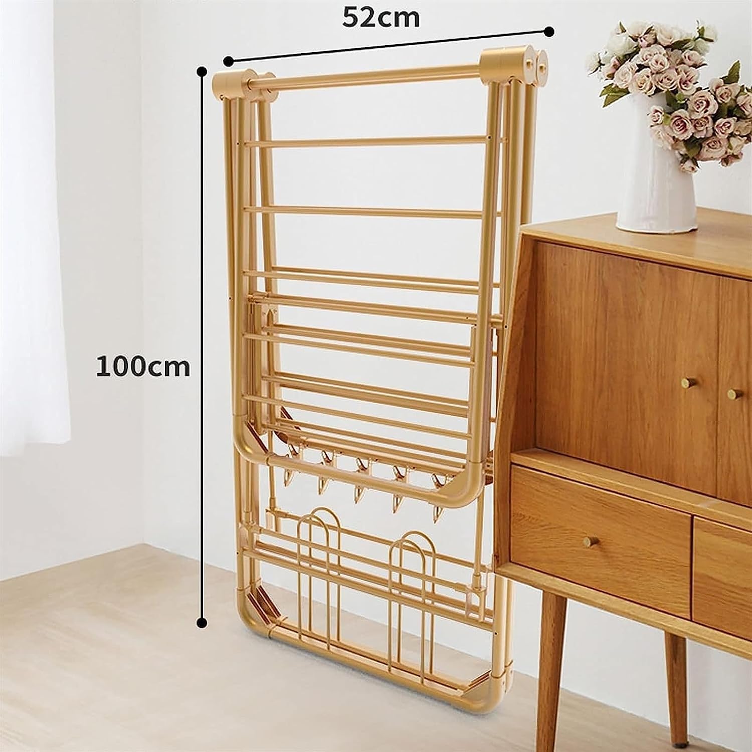 Hing Drying Rack Laundry Drying Rack Aluminum Alloy Folding Laundry Drying Rack Foldable for Bed Linen Hing Socks Scarves hes Dryer Rack