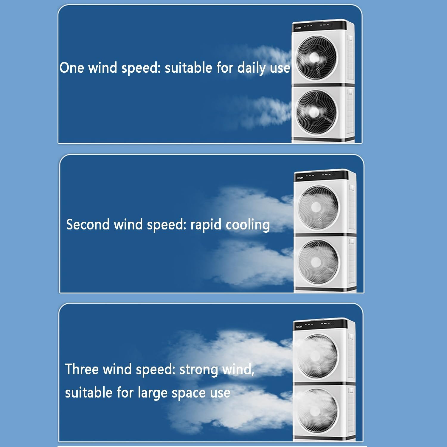 Portable Air Conditioners/Swamp Cooler with Remote, 12H Timer, Portable Evaporative Cooler with Oscillation, 3 Speeds, Cooling Fan for Bedroom, Living Room, Office(95cm(37.4in))