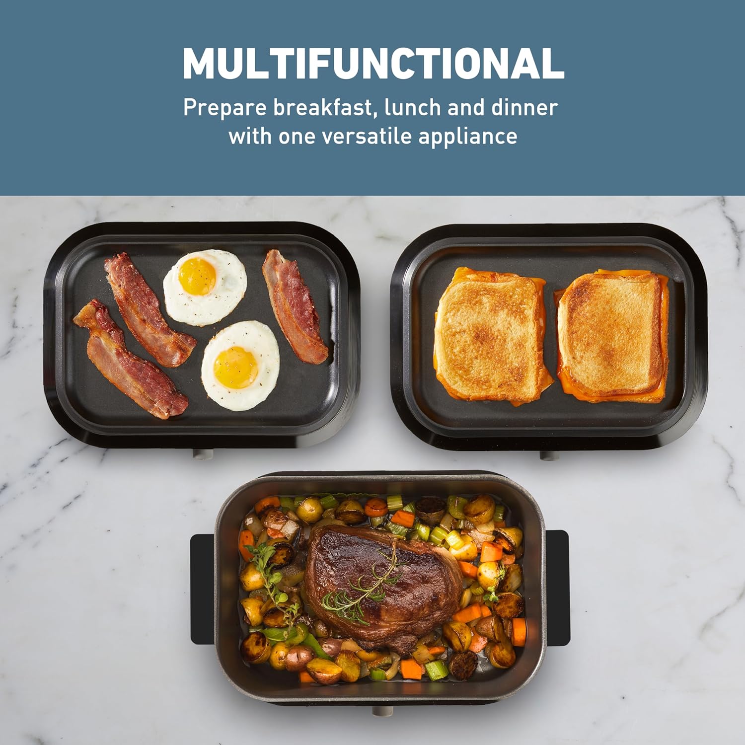 West Bend Versatility Slow Cooker Large Capacity Non-stick Cooking Vessel & Variable Temperature Heating Base Includes Travel Lid and Storage Bag, Range and Oven-Safe Cooking Pot, 5-Quart, Silver