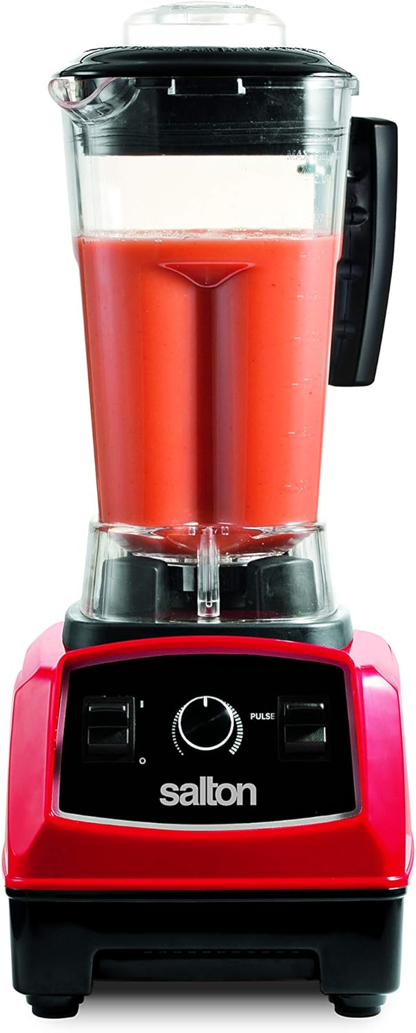 Salton BL1486RBT Power 2 L/QT Table Top Blender, 2 Liters, Red