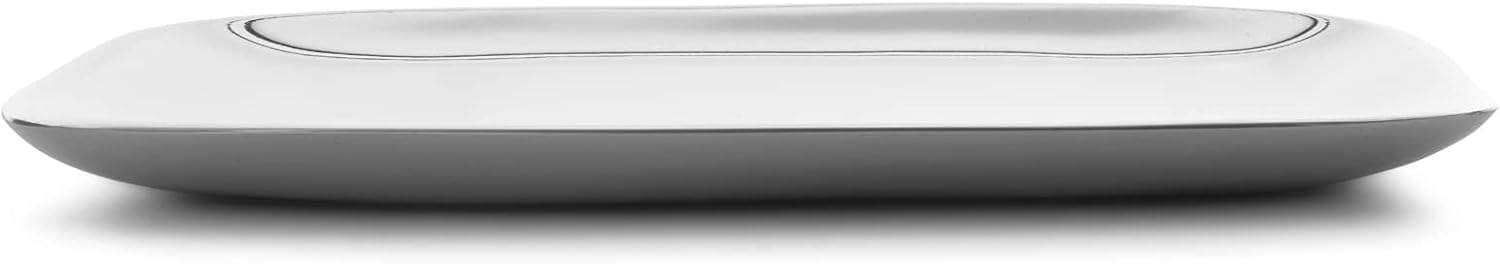 Nambé Square Platter 9-Inch Metal Alloy Serving Tray with Polished Silver Finish, Oven & Stovetop Safe for Cooking & Serving Steaks, Seafood & Appetizers, Perfect for Kitchen & Dining Table