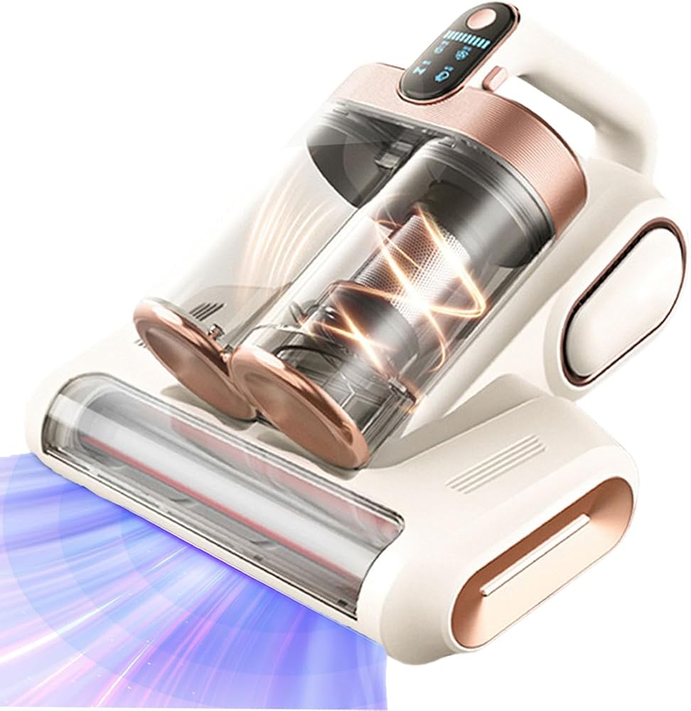 Amroo Bed Vacuum, Amroo Mattress Vacuum, with 253.7nm Uv-C Light, 16kpa Strong Suction, Hepa Filter, Effectively Clean Up Bed/Mattress/Sofa/Carpet (Yellow)