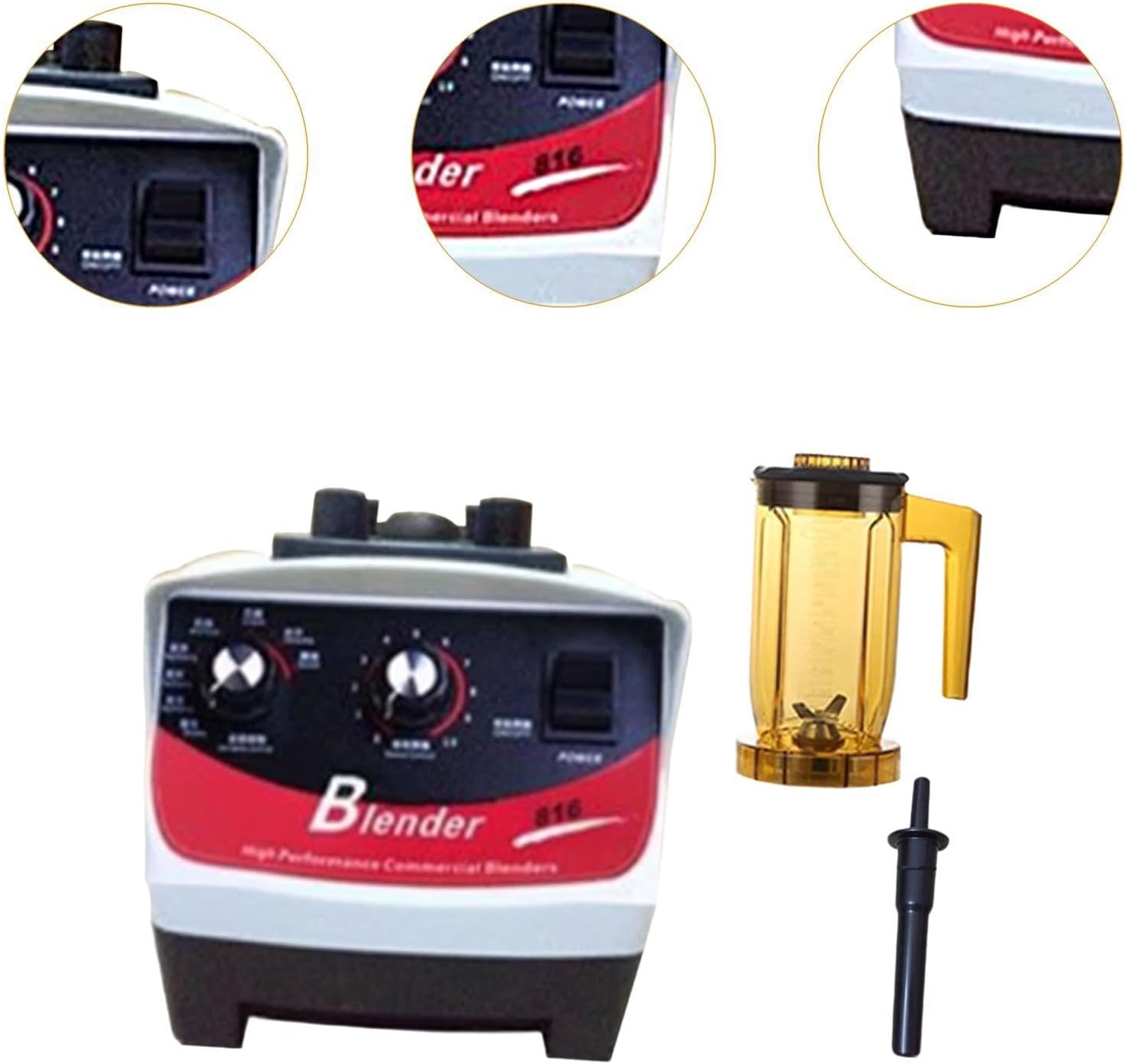 Countertop Blender Professional Blender High Speed 20000RPM Practical Smoothies Blender with Tamper for Bubble Tea Making, Shaker Cup(Milk Foam Cup)