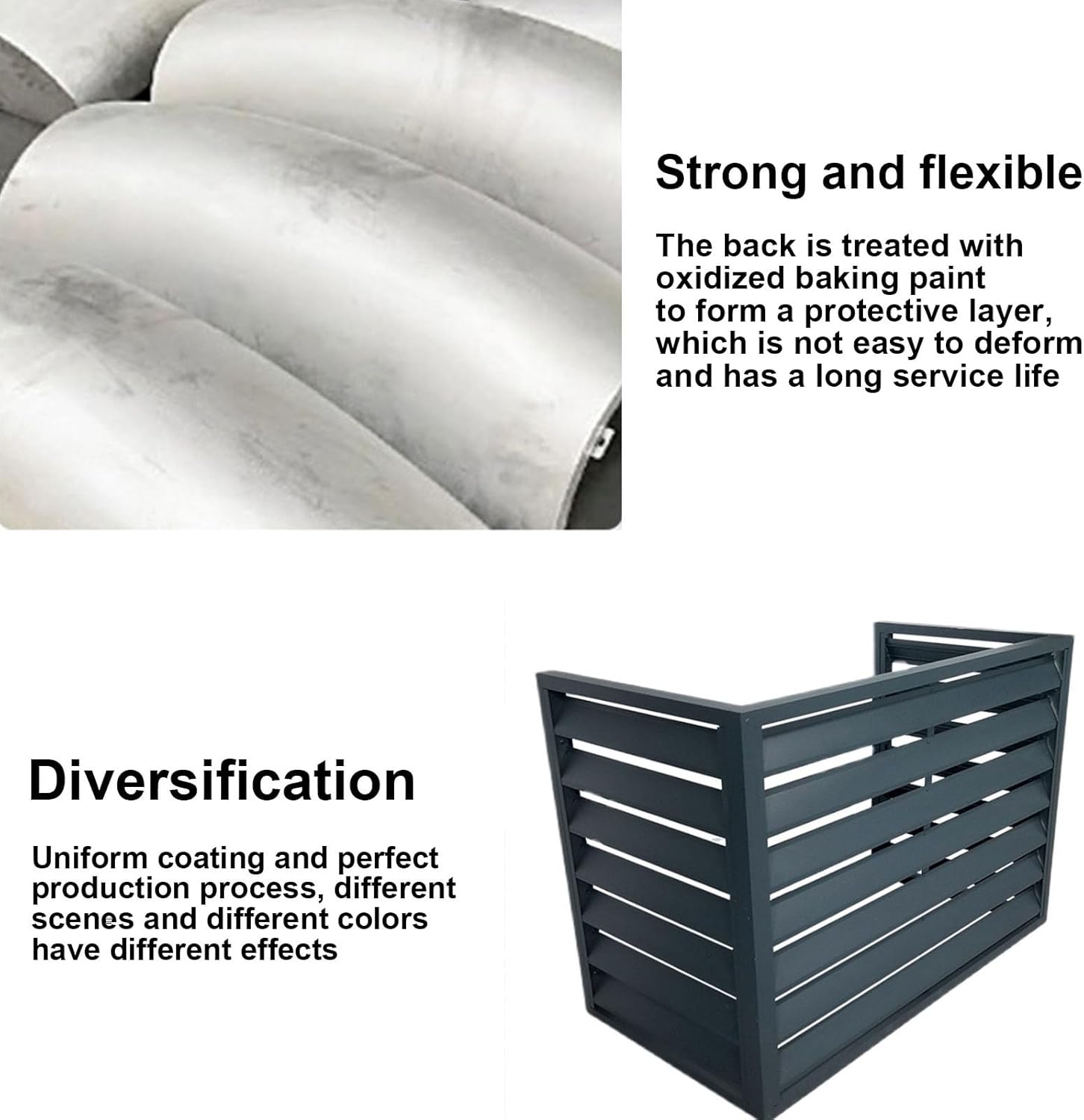 Air conditioner outdoor unit protective cover,Air conditioner outdoor unit aluminum cover,Outdoor unit mini split air conditioner cover,Noise Reduction,Dustproof and waterproof,suitable for outdoor (