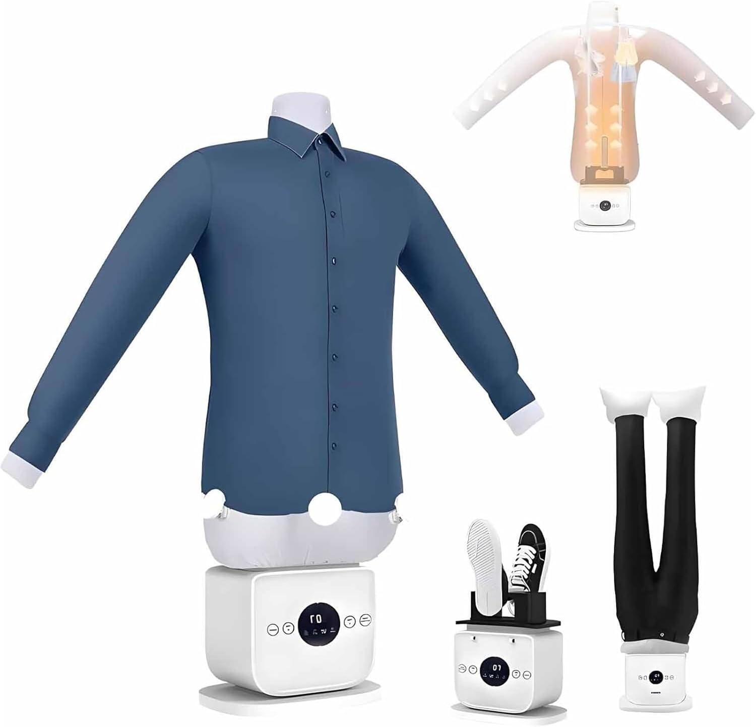 Automatic Ironing Machine for Home,Vertical Steam Closet for Clothes,8 Minutes Quick Ironed Dry,Time & Temperature Adjustable