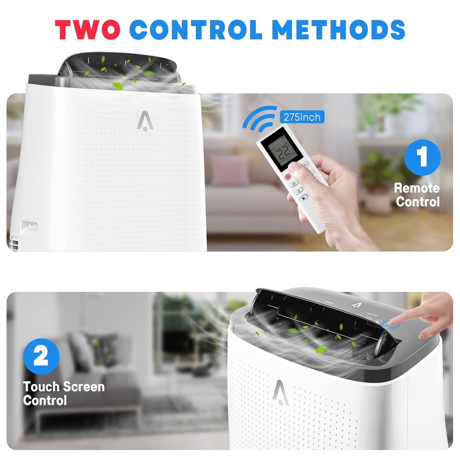 14000 BTU Portable Air Conditioner 3 in 1 Multifunctional Unit with Remote, Ideal for Cooling 750 Sq.Ft Spaces in Homes and Offices, with Dehumidifier & Fan, Remote Control, Sleep Mode, 24H Timer