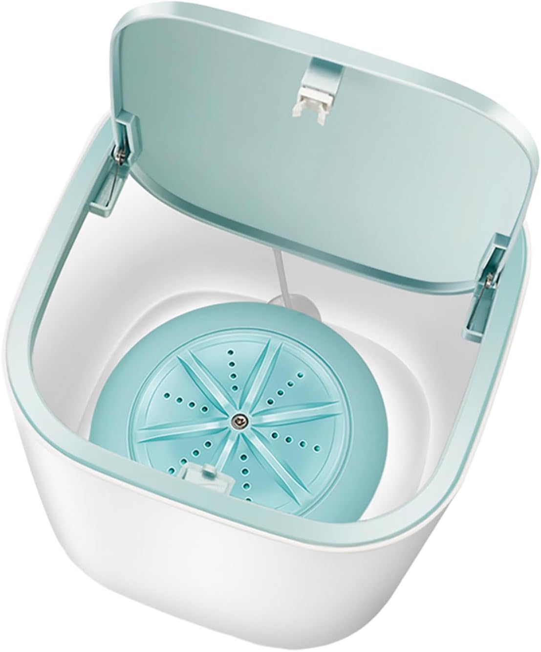Mini Washing Machine Laundry Barrel Washers Underwear Socks Washer Portable Personal Rotating Turbine Washer Convenient For Home Dormitory (Blue)