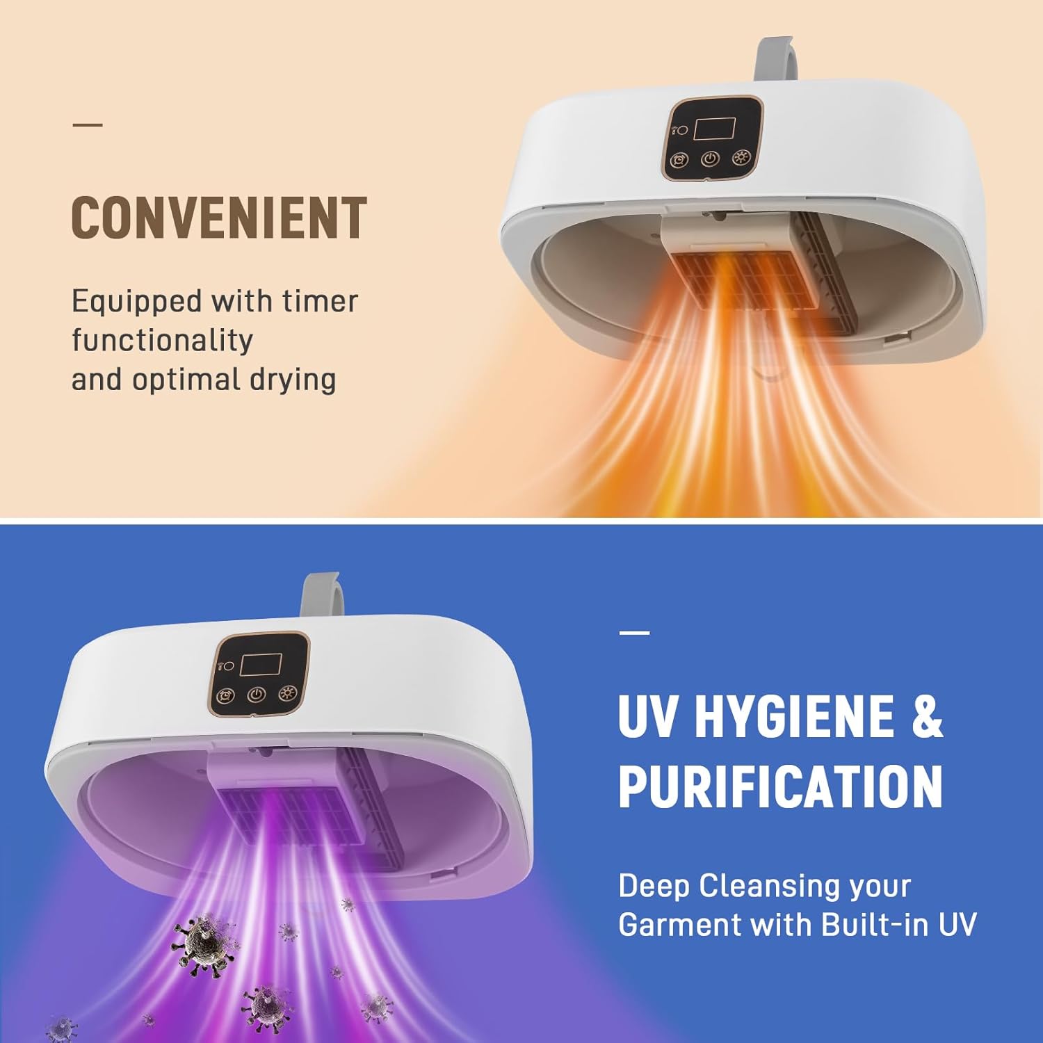 Portable Dryer With 480 Minute Timer Function 20 Minute Quick Drying Mini Dryer - a Compact Suitable for RVs, Apartments, Travel, Student Dormitories, equipped With a Drying Bag Remote Control