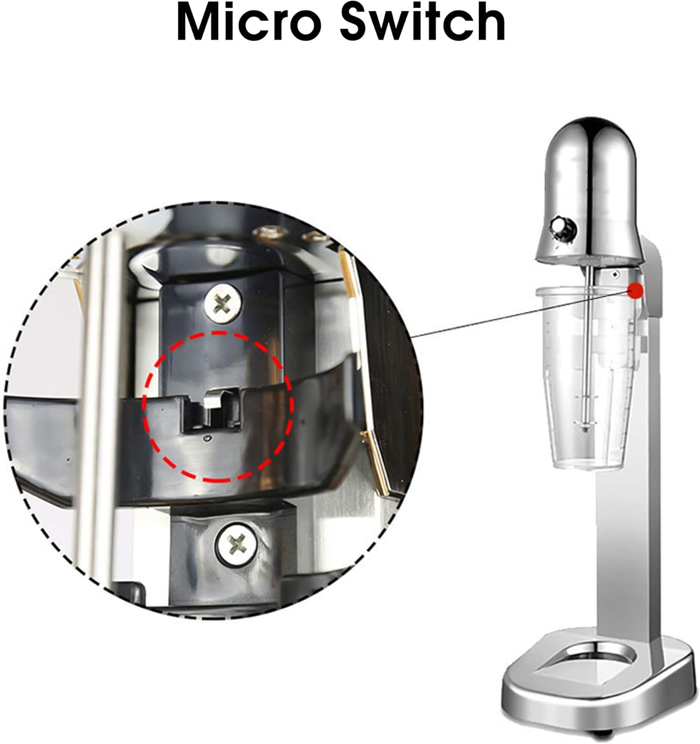 180W Electric Milk Shaker Machine, 18000R/Min Ice Cream Smoothies Blender Professional, Two-Speed Regulation, Ce/Fcc/CCC/Pse