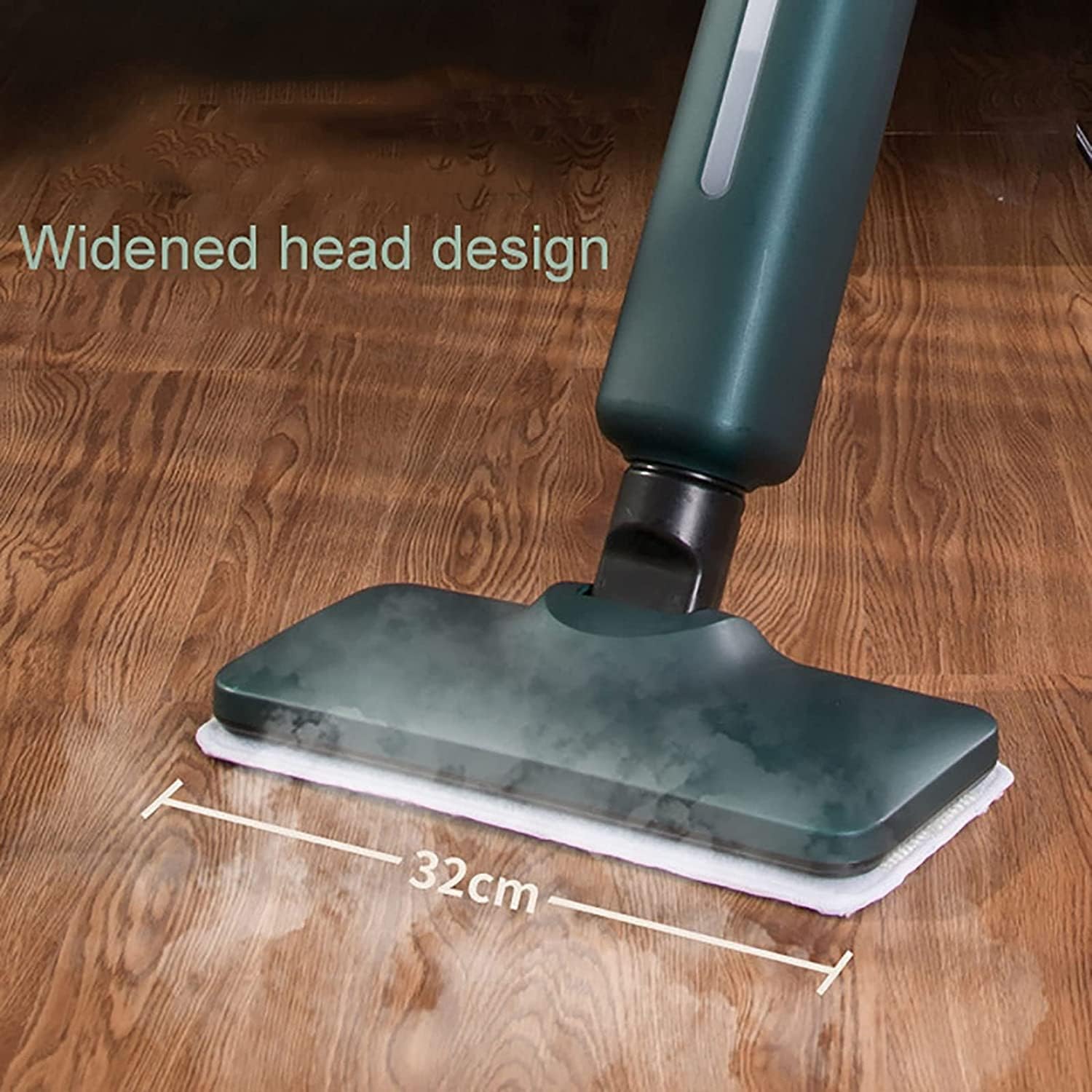 Steam Mop Floor Steamer, Handheld Steam Cleaner, Multifunctional Steam Mop for Tile, Hardwood Floors, Laminate, Carpet, Granite, and Countertops (Color : Green) (White)
