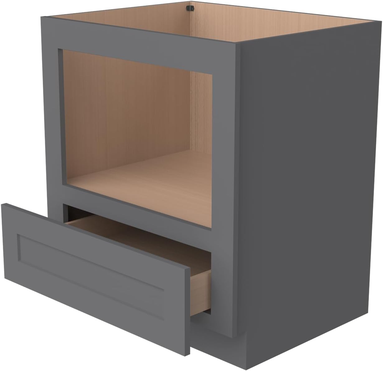 Microwave Base Cabinet – Solid Wood Shaker Style Kitchen Storage Base Unit with Drawer & Soft-Close Doors, RTA Pantry Cupboard for Dining Room, Coffee Bar 30