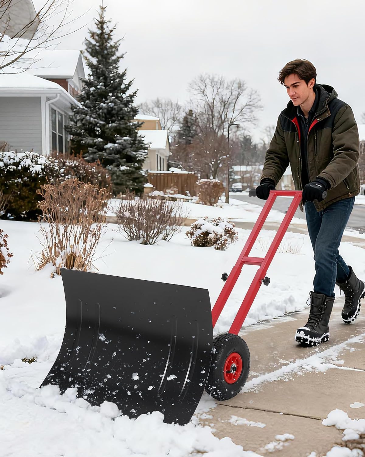 Snow Shovel with Wheels, 29