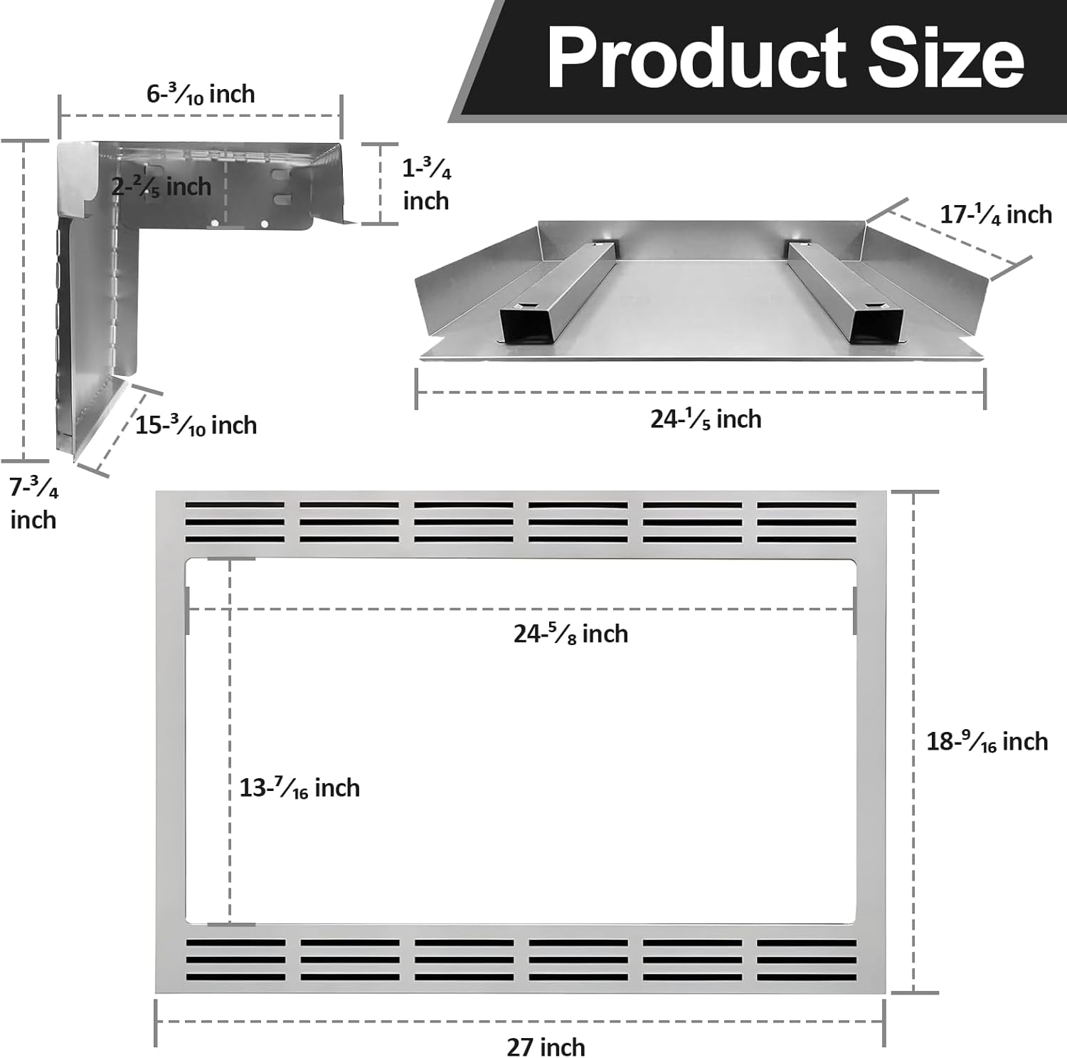 27-inch NN-TK922SS Microwave Trim Kit with 4 Strong Magnets Design - Compatible with Panasonic Microwave Oven Models Including NN-SE9-S, NN-SD9-S, NN-SN9-S