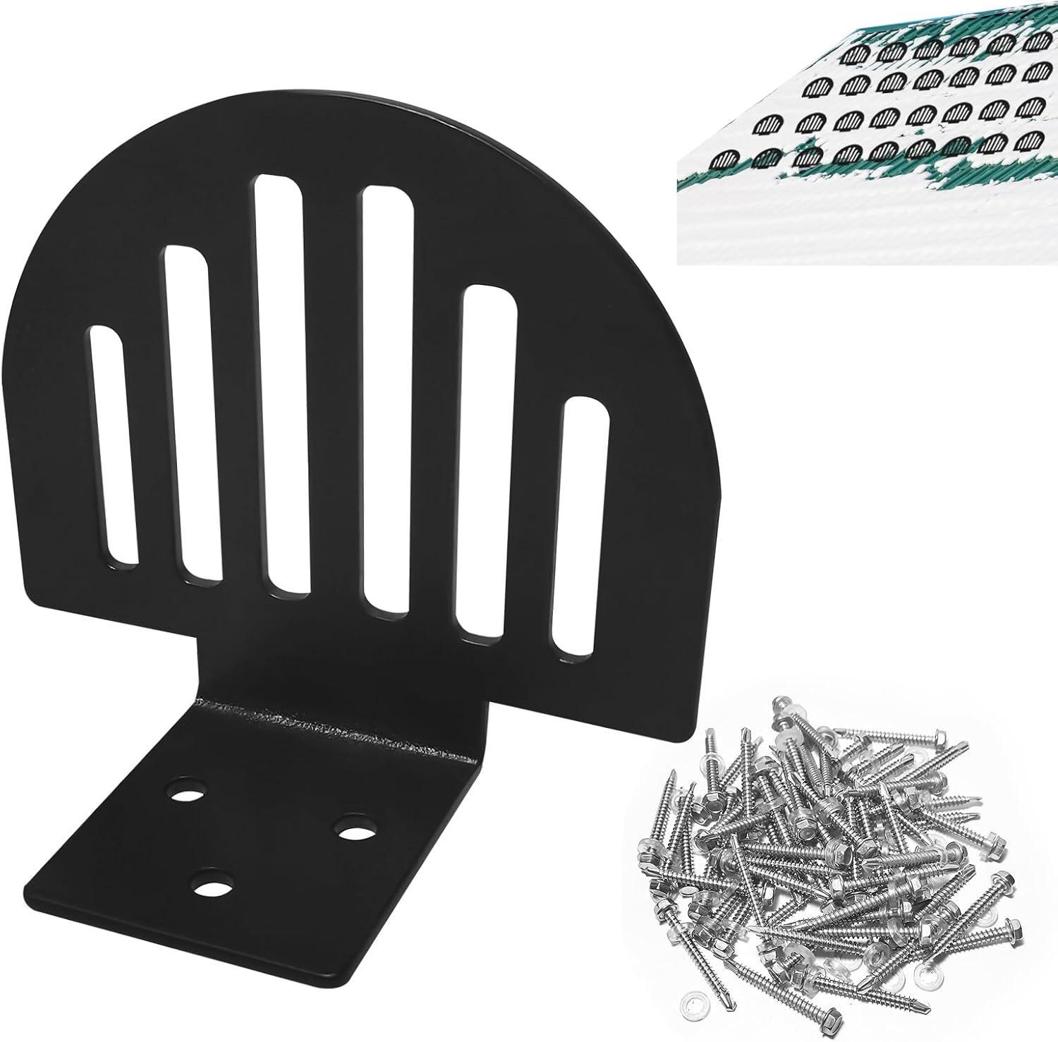 50 Pack Standing Seam Snow Guards for Metal Roofs with Seal Gaskets & Screws, Metal Roof Snow Stops, Crush Ice to Prevent Accumulation