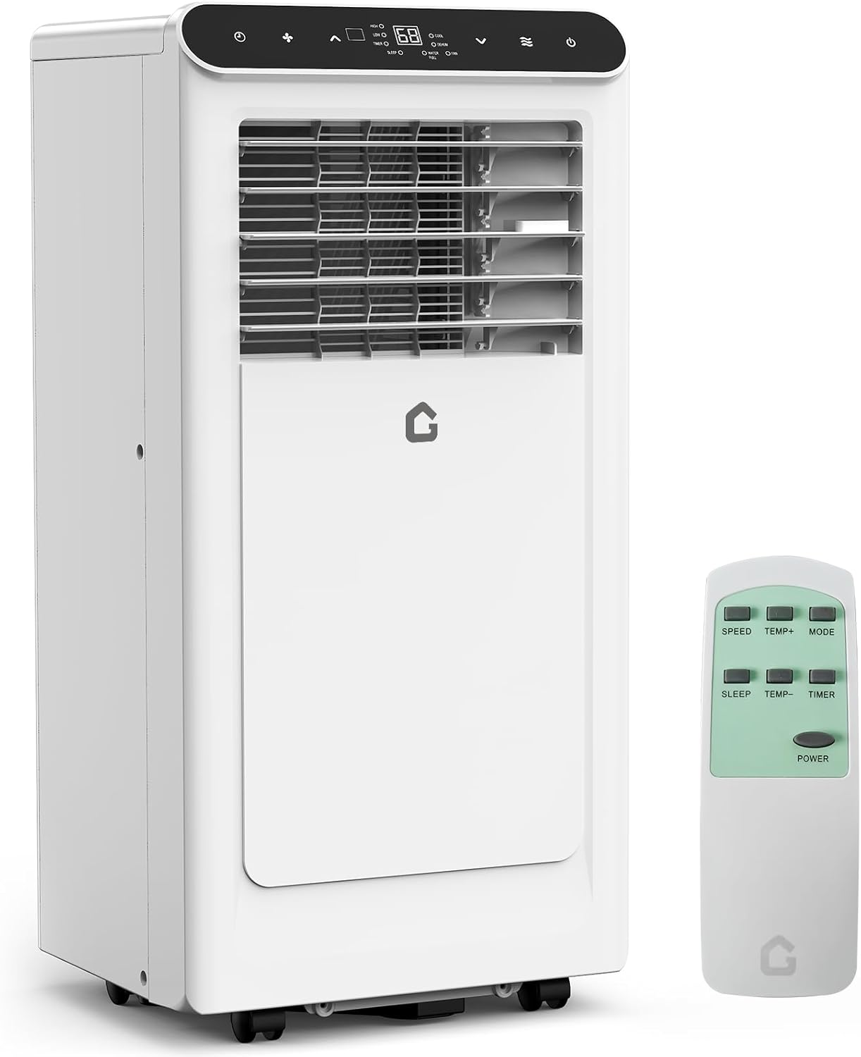 GarveeHome 8,000 BTUs Portable Air Conditioners, Quiet Cooling AC Unit for Room Up to 350 Sq. Ft, 3 in-1 with Dehumidifier, Fan Modes, 24H Timer, Window Install Kit, White