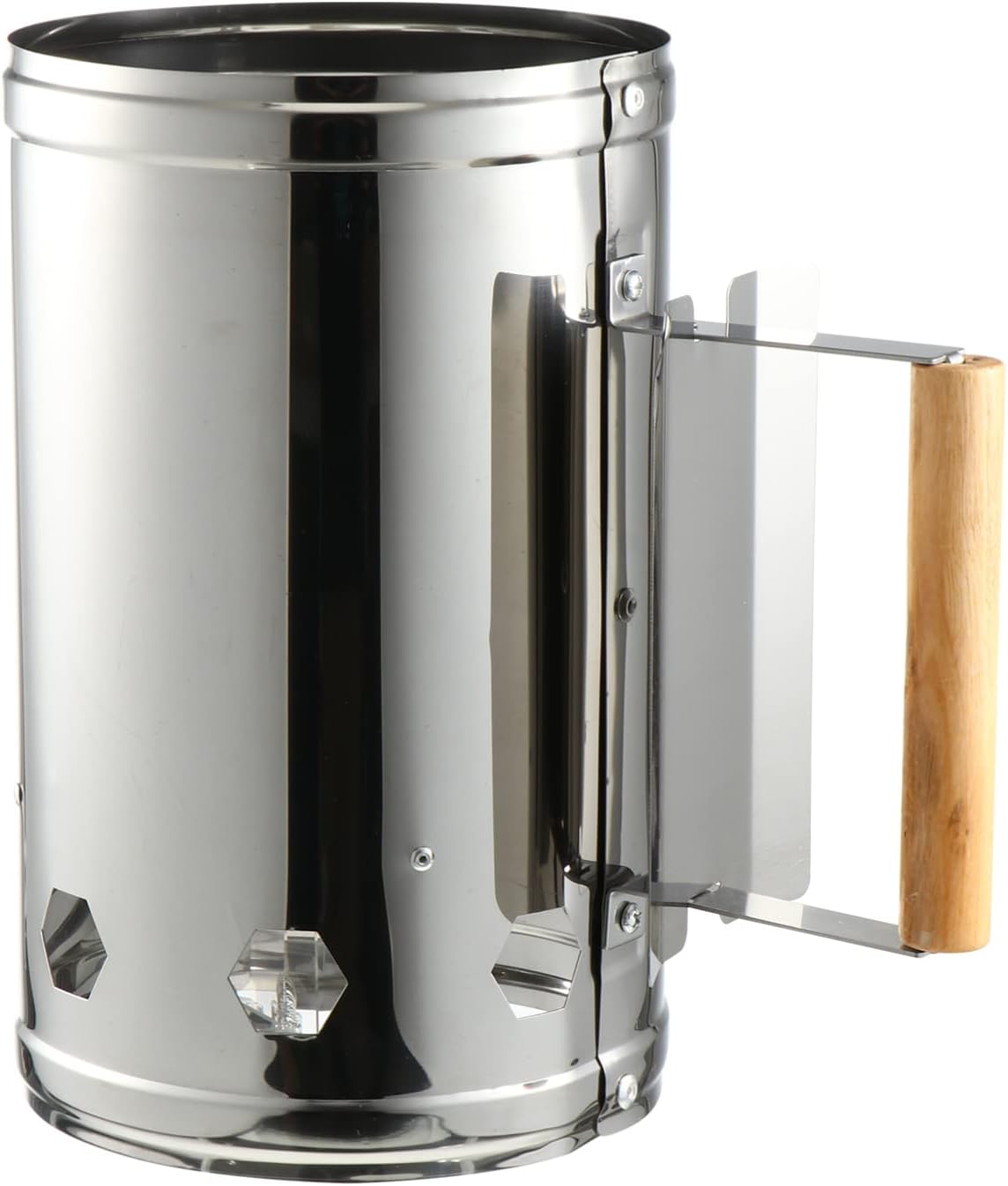 PAREKS Camping Accessories Grill Outdoor BBQ Charcoal Chimney Starter Outdoor Cooking Charcoal Fire Starter Stainless Steel Fireplace Accessories Barbeque Grill Camping Bbq/451