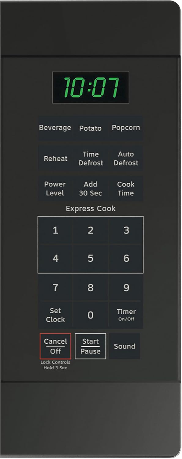 Hotpoint RES1072DTBB 0.7 Cu. Ft. Capacity Countertop Microwave Oven, Black