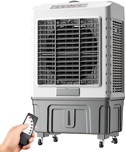 Mobile Air Conditioner, 3 In 1 Evaporative Air Cooler, 3 Wind Speeds, 50L Water Tank, with 6 Ice Boxes & Remote Control, 1-7H Timer, Portable Air Conditioner Fan, for Home Office Dorm (Size : 55L)