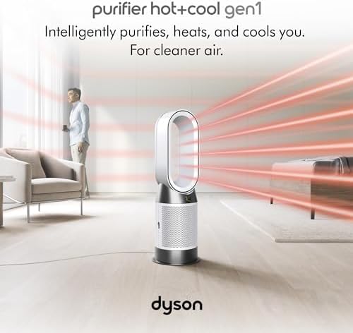 Dyson Purifier Hot+Cool HP07 Air Purifier, Heater, and Fan - White/Silver, Large