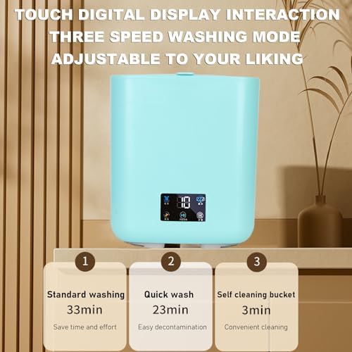 Portable Mini Washing Machine with Spin Dryer, 7L Compact Automatic Washer for Apartments, Dorms, RVs, Baby Clothes, Underwear, Socks