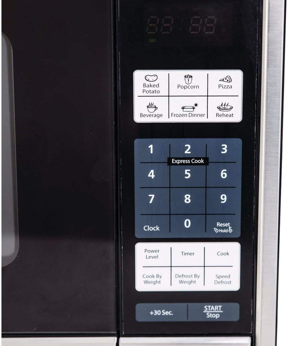 Avanti 1.1CF 1000W Black with Stainless Steel Front Microwave - 1 Each