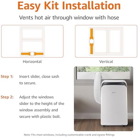 Amazon Basics 3-In-1 Portable Air Conditioner, 10000 BTU (ASHRAE), Cools Up to 450 Sqf, Portable AC with Cool/Dry (Dehumidifier)/Fan-Only Functions, Auto Mode, Sleep Mode, Timer, White