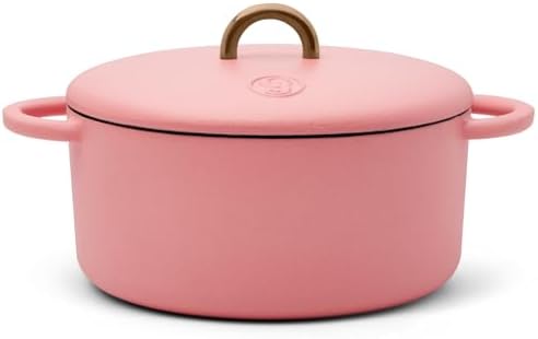 Great Jones Dutch Baby Dutch Oven with Lid (Taffy, 3.5-Quart) | Enameled Cast Iron, Round Shape | Safe for Stovetops & Ovens up to 500°F | Space-Saving & Dishwasher-Friendly | Small-Batch Cooking