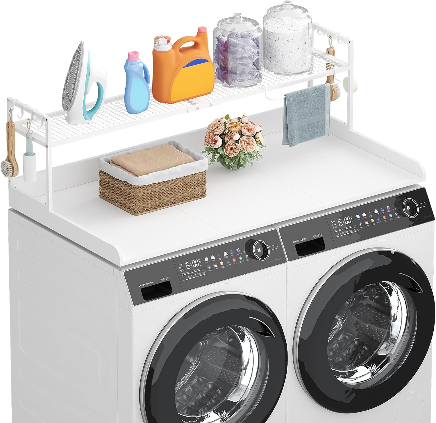 Lifewit Washer Dryer Countertop with Adjustable Shelf, Splice Type, 54