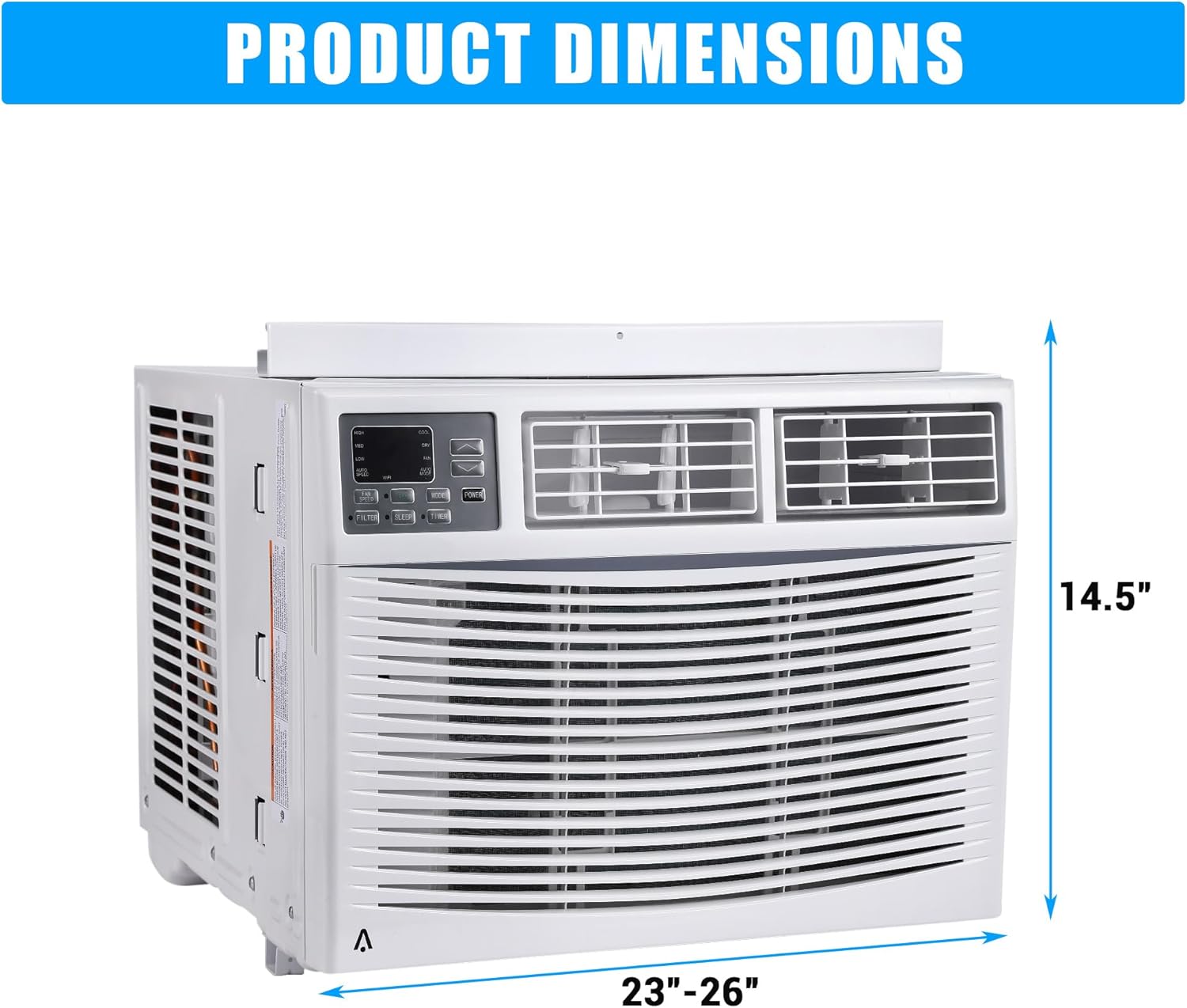 10,000 BTU Window Air Conditioner with WiFi, Window AC Cools up to 750 Sq, 115V. Quiet Operation with Remote & App Control, ECO Mode & 3 Fan Mode,Sleep, Washable Filter, Ft for Bedroom, Living Room