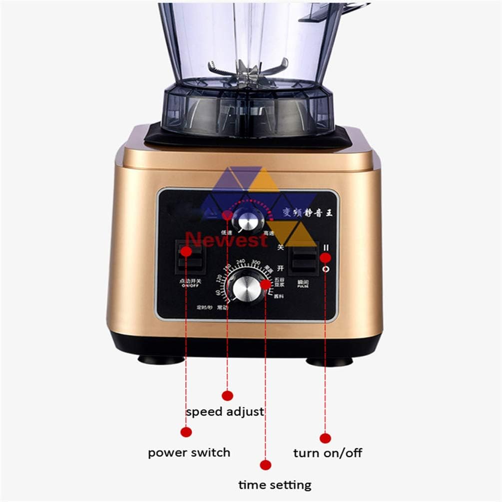Blender Smoothie, Gold, 2L Capacity, Multiple Speeds, 4-in-1 Functionality