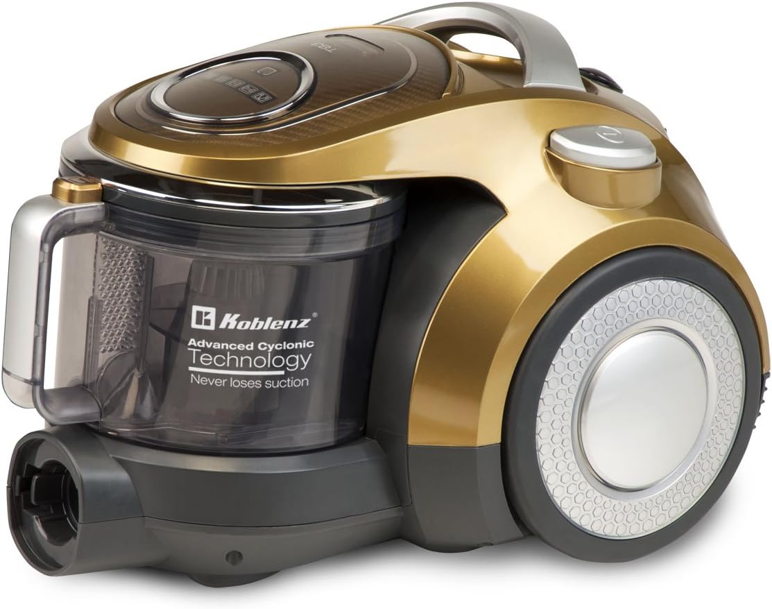 Koblenz KCCP-1800 Equinox Bagless Canister Vacuum, One Size, Gold