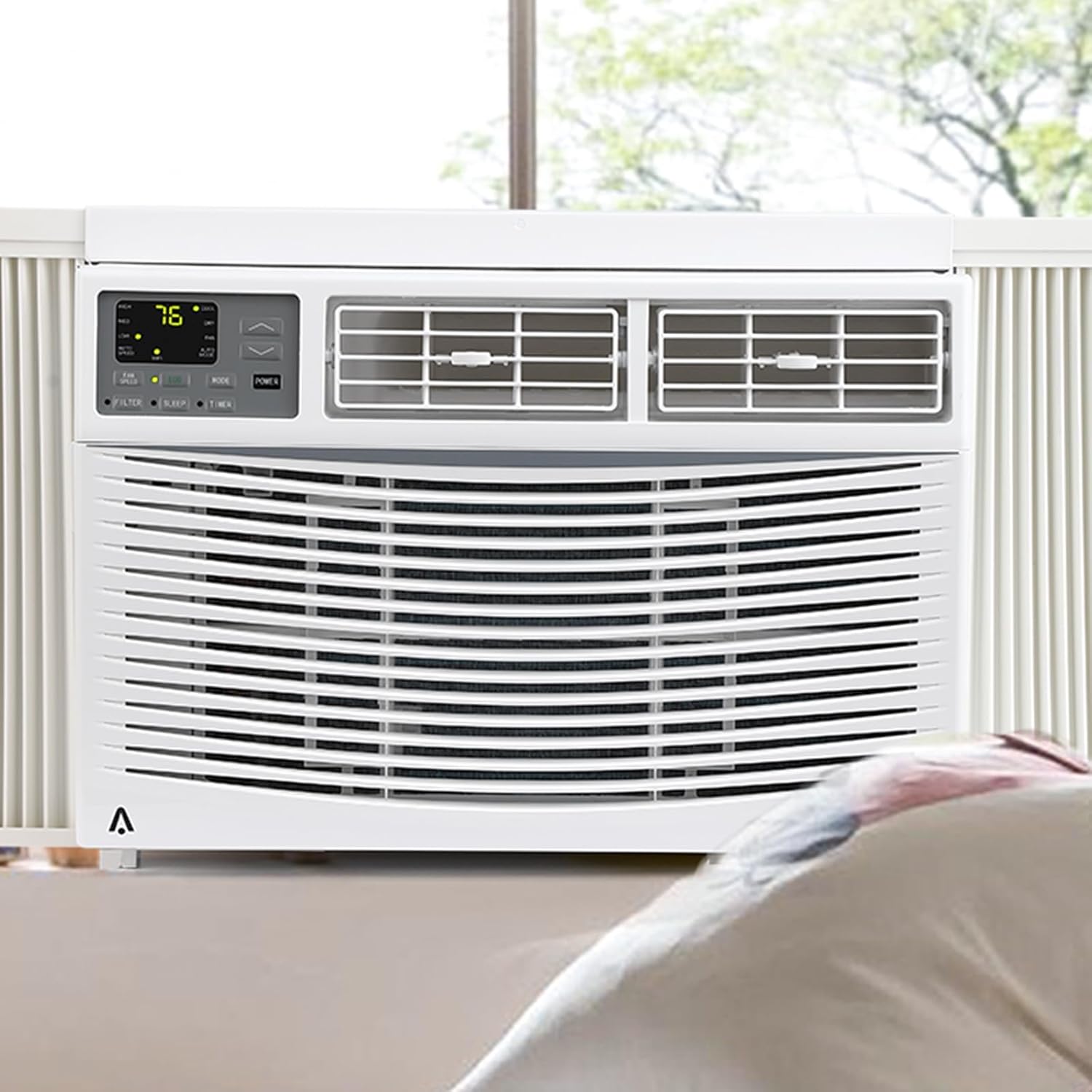 Window Air Conditioner, 8,000 BTU Window AC Units, Remote/App Control and Dehumidify Function, 3 Cooling & Fan Speeds, Cools 350 Sq.Ft, Perfect for Bedroom, Living Room, Home Office