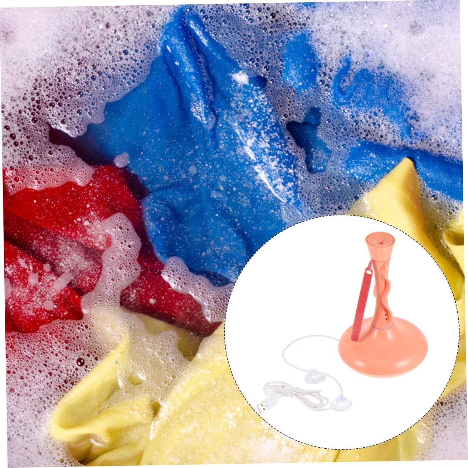 Angoily 360degree Sonic Portable Clothes Washer High-efficiency Handwash Simulation Washing Machine for Travel Camping and Home Use with Whirl Cleaning Technology