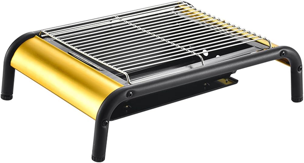 BBQ Grill Grill Outdoor BBQ Grill Charcoal Grill,for Patio Backyard Picnic Camping (Yellow)