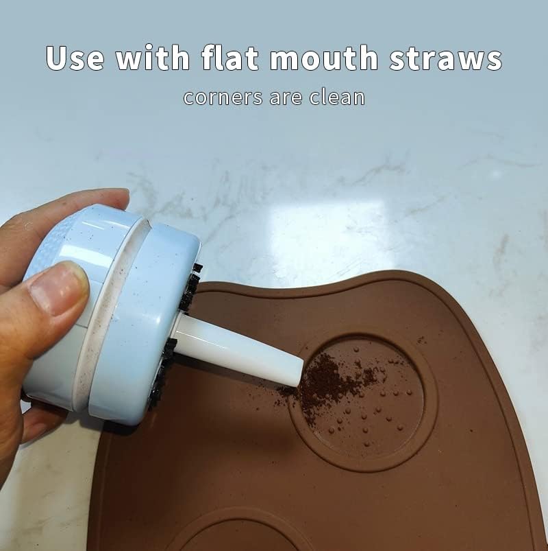 Hard Floor Vacuum Desktop Cleaner Mini Portable Vacuum Cleaner Office Corner Desk Dust Collector Home Table Sweeper Desktop Coffee Powder Cleaner (Color : Pink, Size : Battery)