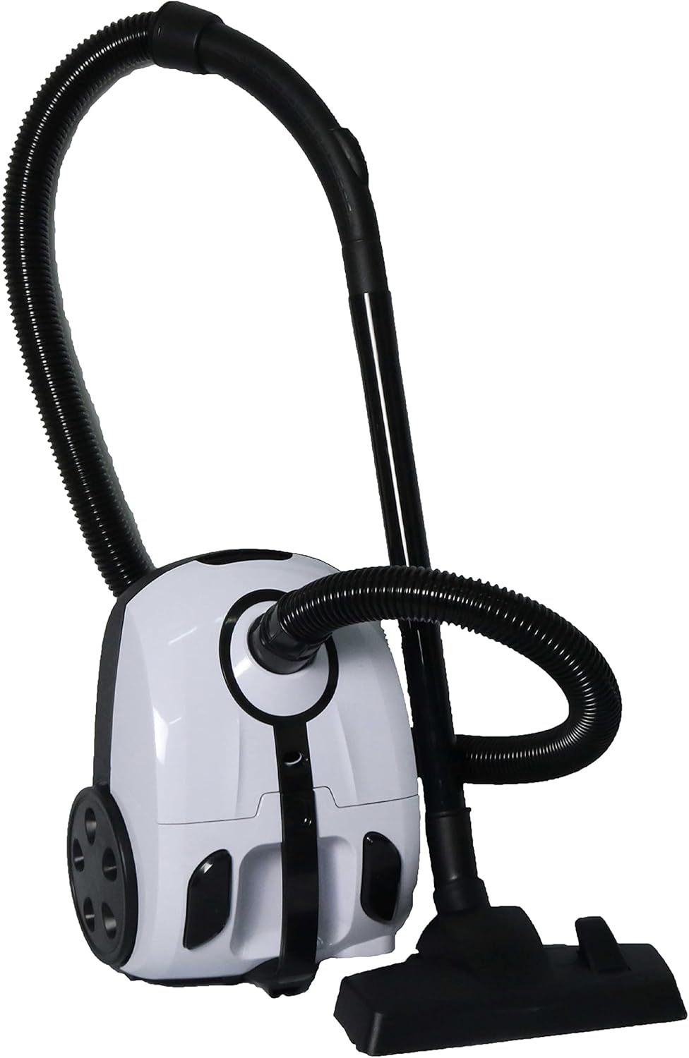 Impecca Bagged Canister Vacuum Cleaner for Carpets, Rugs, Hard Floors, Upholstery, Powerful 1000W Motor, 2L Dust Capacity, Includes 6 Cleaning Tools and 3 Bags, White