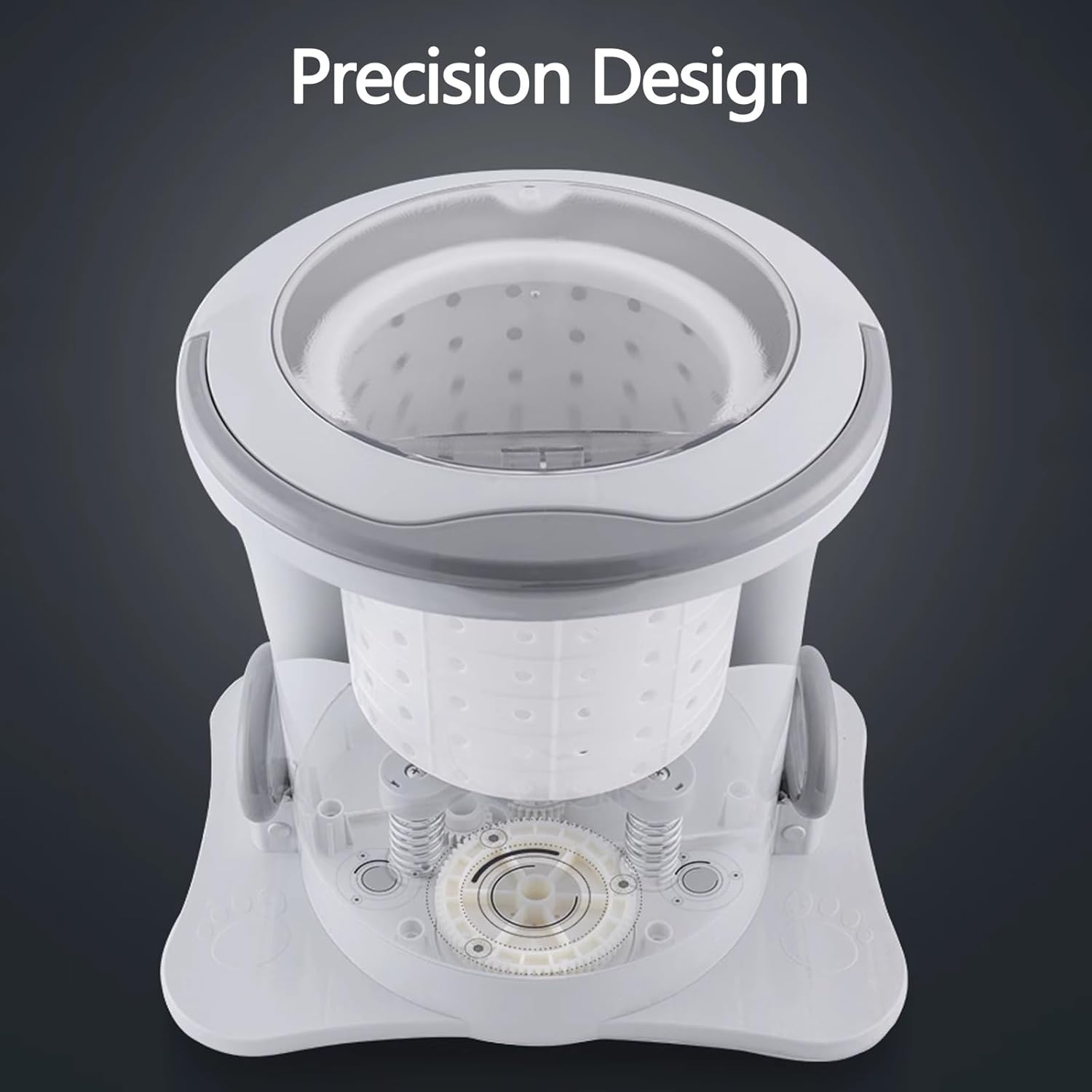 Manual Clothes Wringer Portable Clothes Spinner Wringer Nonelectric Laundry Dryer, Mini Dryer Compact for RV, Camping, School, Apartment, Dorm(Natural)