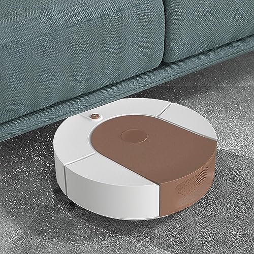 Robot Vacuum Cleaner, Strong Suction Robot Vacuum Cleaner with USB Rechargeable, Automatic Robotic Vacuum Cleaner for Hard Floors, Ceramic Tiles (Brown)