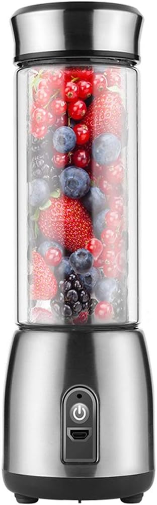 Portable Blender, Mini Blender Smoothie Maker with USB Rechargeable Electric Blender Professional Commercial for Vegetables and Fruit Smoothie Maker Blender Food Processor 4000Mah 380Ml