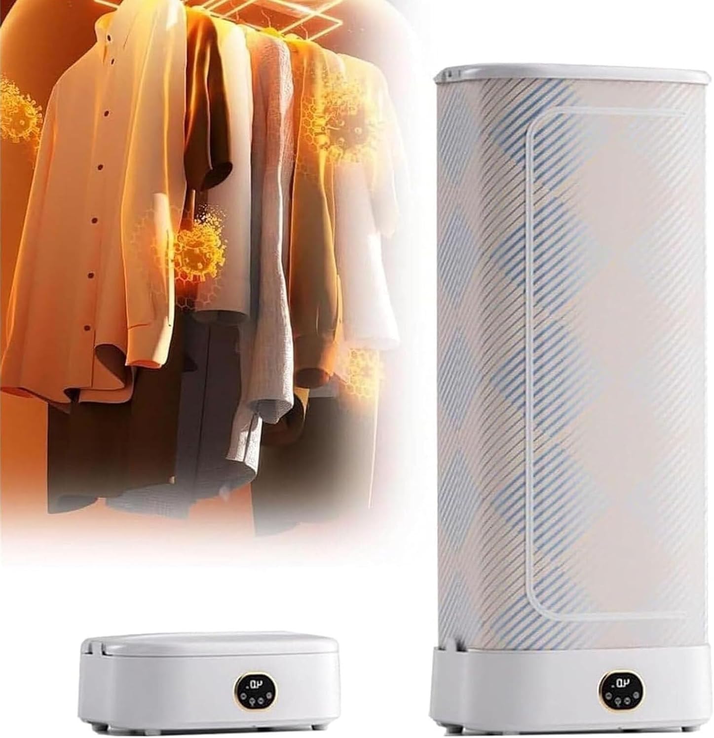 Steam Ironing Machine, Automatic Ironing and Folding with Telescopic Rod with Steam Function,for Clothes and Fabrics