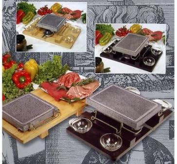 Ilsa 8.25 in. x 11.4 ft. Rectangular Lava Rock Plate with Stand