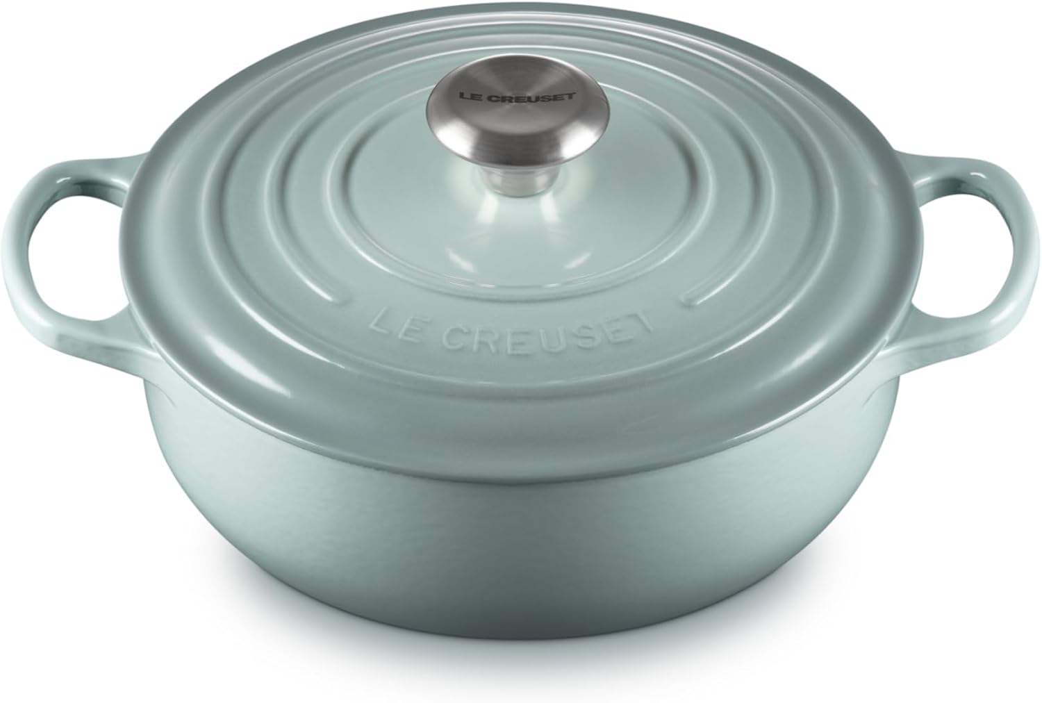 Le Creuset Enameled Cast Iron Signature Round Sauteuse, 3.5qt., Sea Salt