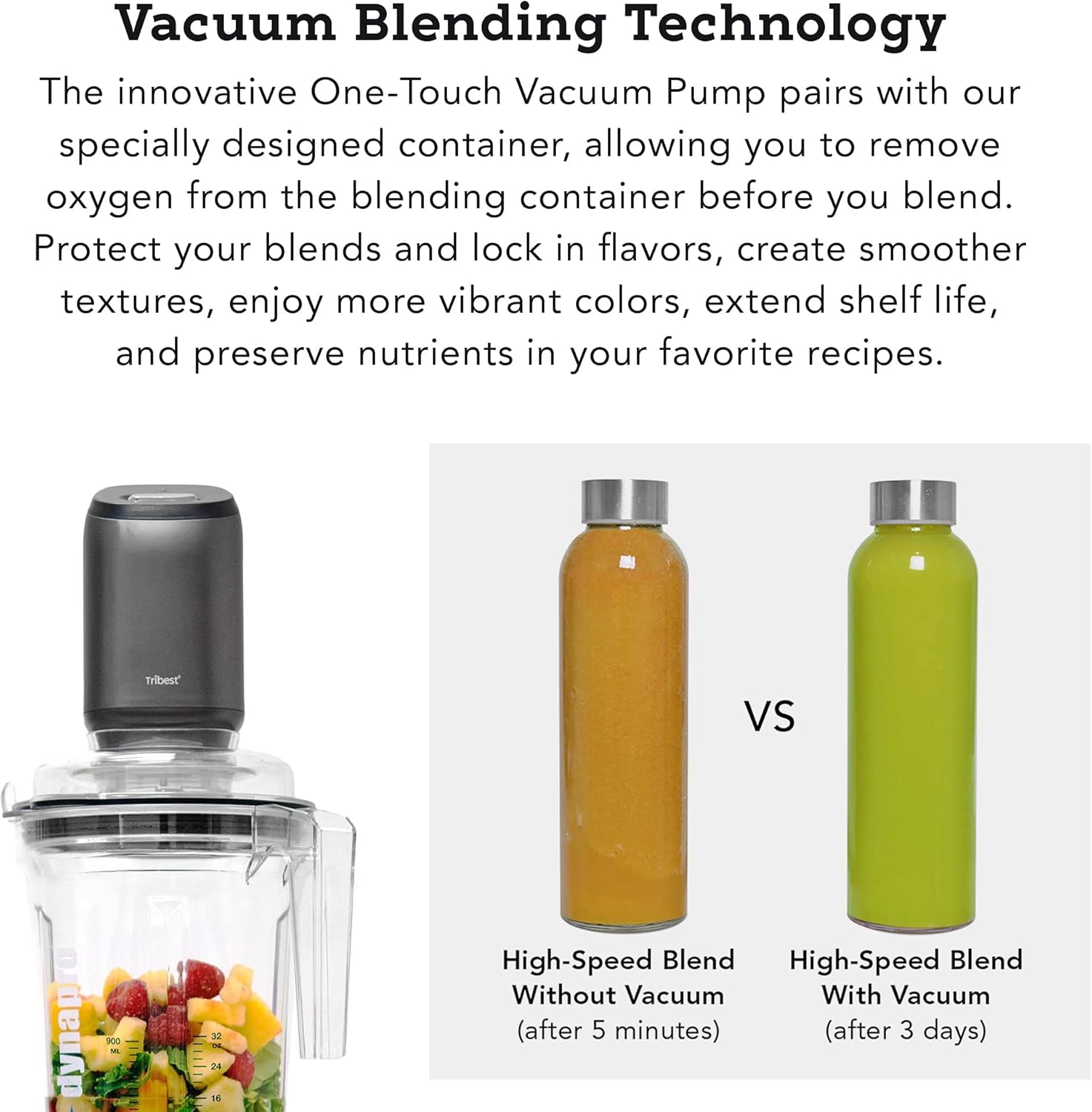 Tribest Dynapro DPS-2250 High Speed 2.5HP Blender with Vaccum, Commercially Certified,Red,One Size