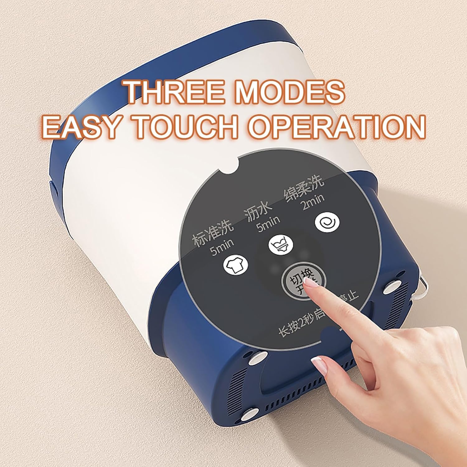 WHYATT Portable Washing Machines, Clothes Washing Machines, for Apartments, Dorm, Camping, RV, Travel Laundry (Color : Blue)