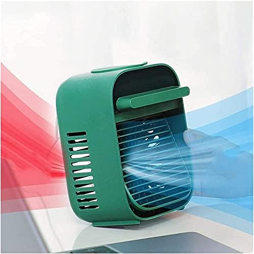 Portable Air Conditioner UBS Rechargeable Evaporative Air Cooler Fan with 3 Speeds Cordless Personal air Conditioner for Room Office (Green)