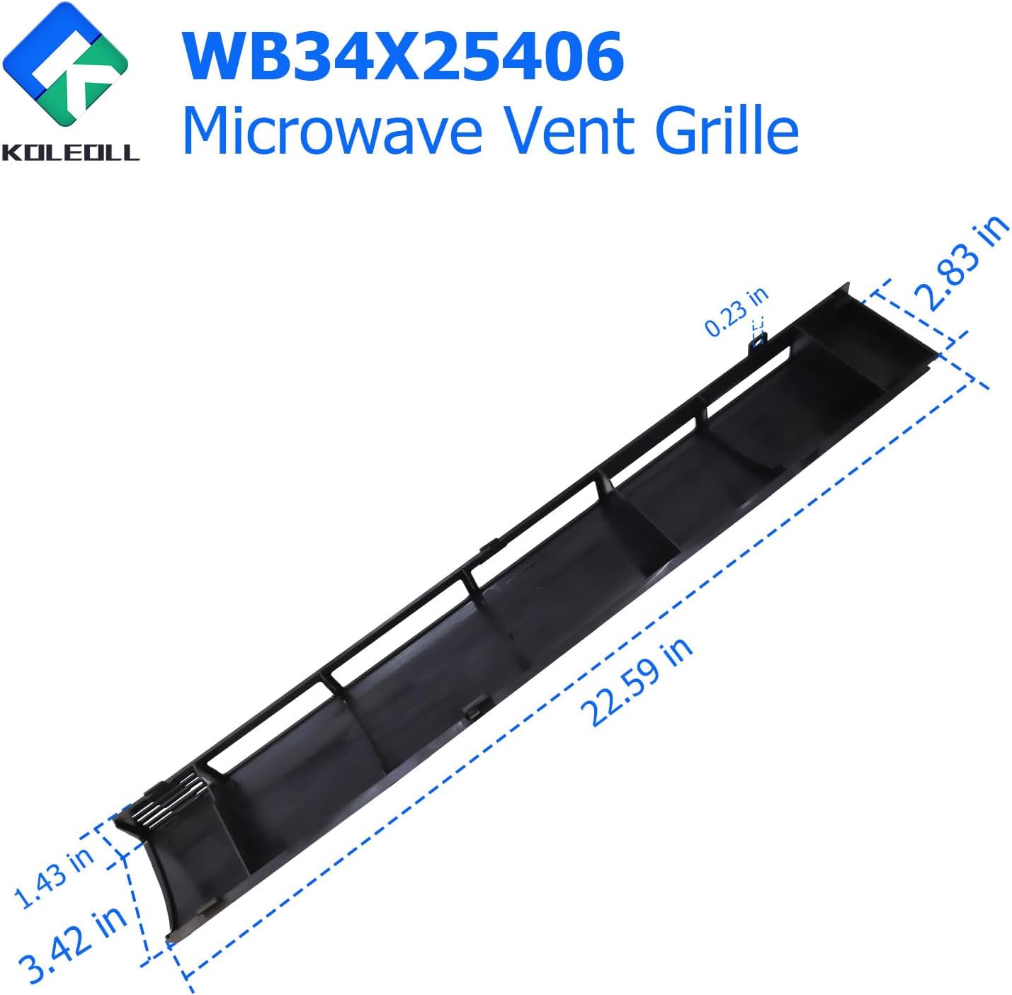 2PC WB34X25406 Replacement Microwave Vent Grille for GE 4465386, AP6040821, PS11774030, EAP11774030
