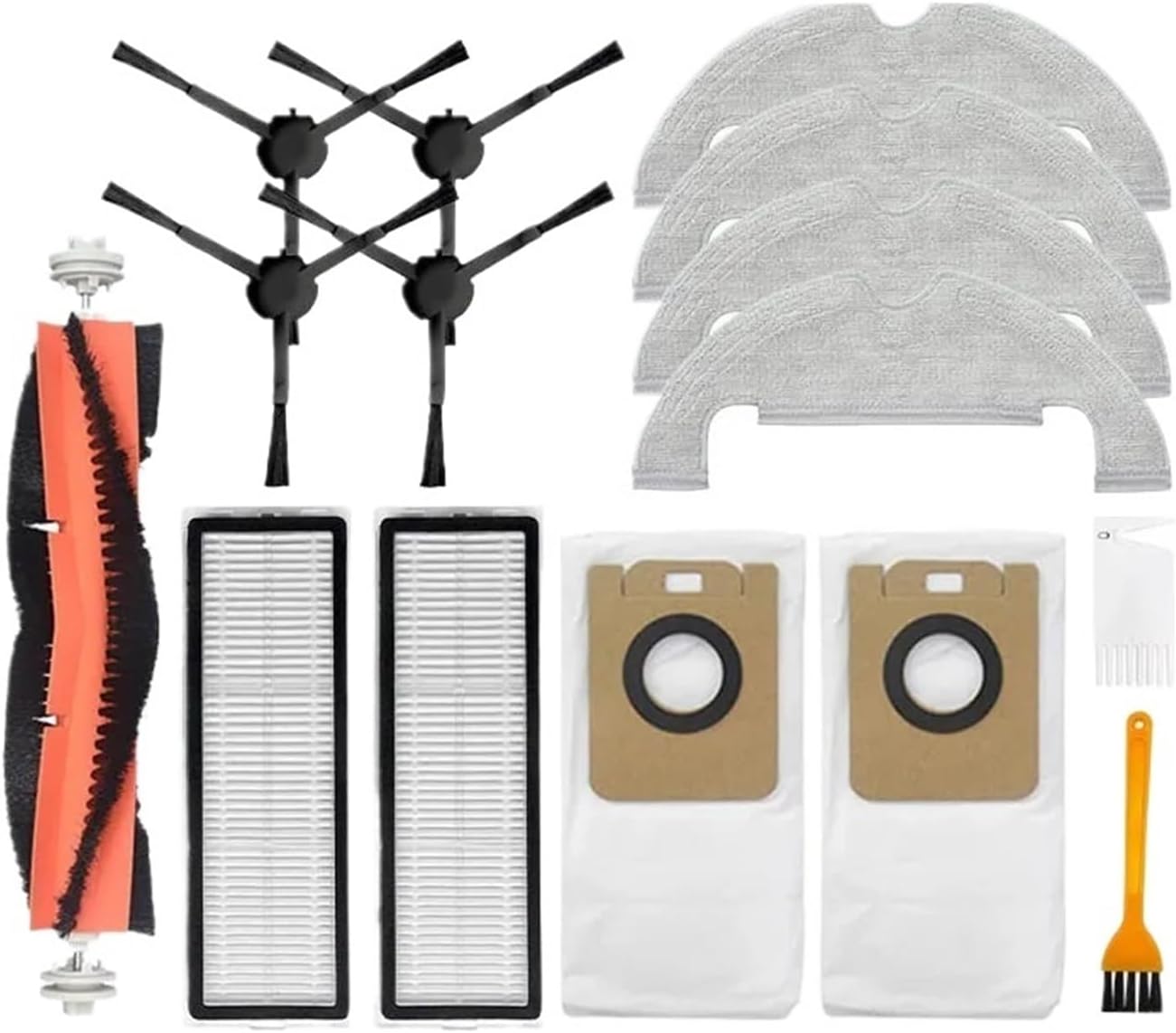 Vacuum Cleaner Side Brush Compatible for Dreame Bot Z10 Pro / L10 Plus Compatible ForXiaoMi STYTJ05ZHM Auto-Empty Robot Main/Side Brush Filter Vacuum Cleaner Accessories(Set 13)