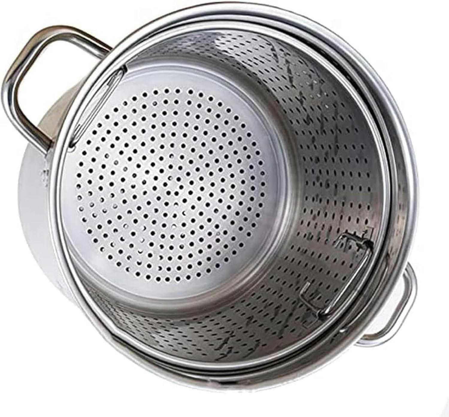 Commercial Stainless Steel Crab Seafood Boil Pot with Lid & Strainer Basket, Turkey Fryer for Crawfish, Lobster, Shrimp, Pasta Cooker, 30L-70L (45cm/17.7inch)
