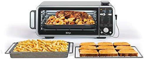 Ninja, Toaster Oven, Air Fryer, Thermometer, Toaster Oven Air Fryer Combo, Stainless Steel, Quick meals, Fries, Frozen Food, Air Fry, Dehydrate, Reheat, 13-in-1,Less Oil, Flip Away Oven, Foodi, SP351